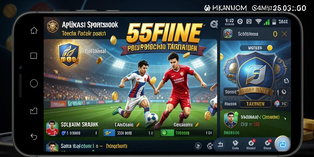 Screenshot gameplay 55FIVE menampilkan antarmuka taruhan yang interaktif.