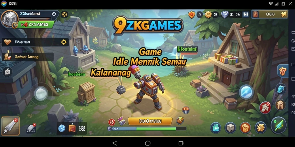 Tampilan gameplay Idle yang seru di 9ZKGAMES.