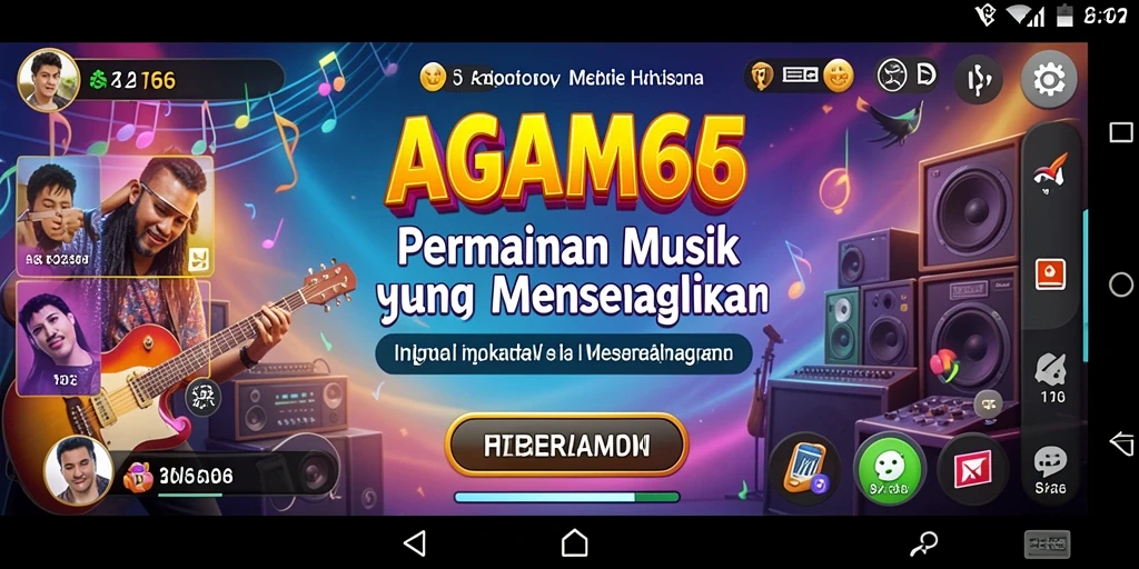 Tampilan gameplay AGAM66 yang seru dan interaktif dalam bermain musik.