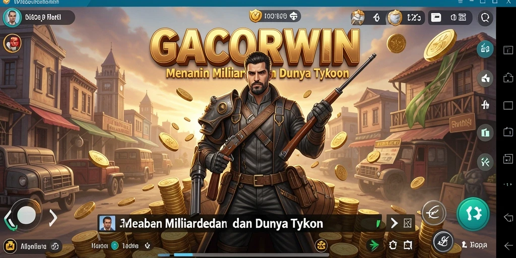 Tampilan gameplay menarik dari GACORWIN dengan elemen Tycoon.