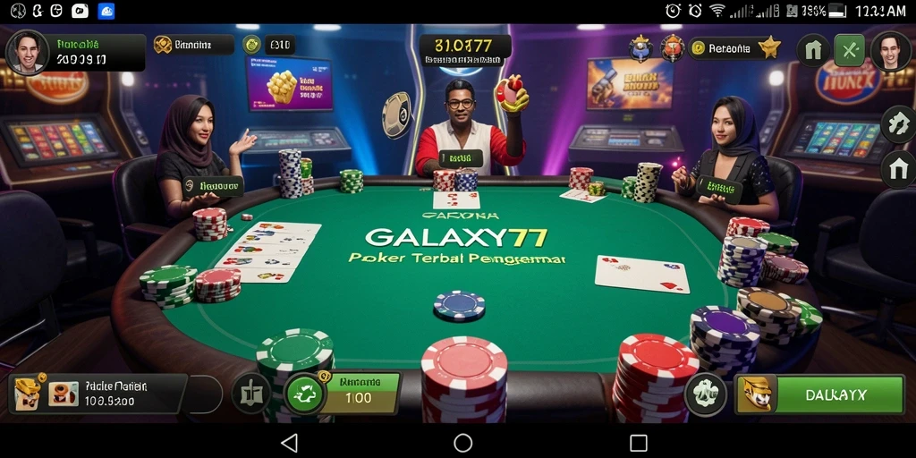 Gameplay GALAXY77 yang menarik dengan tampilan modern.