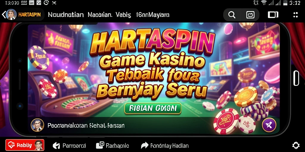 Tampilan menarik gameplay Kasino HARTASPIN dengan beragam permainan.
