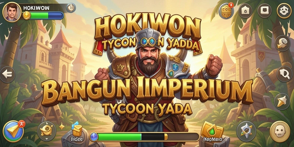 Tampilan gameplay HOKIWON yang mendebarkan dalam membangun bisnis.