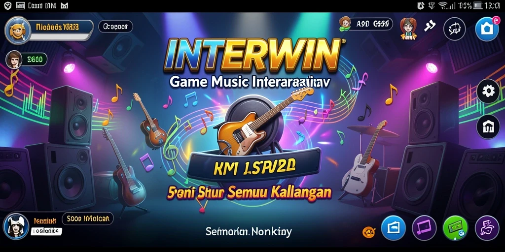 Tampilan gameplay INTERWIN yang mengasyikkan dalam bernyanyi dan bermain musik.