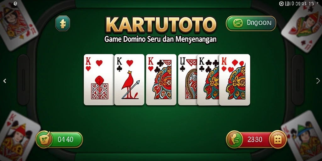 Tampilan gameplay Domino KARTUTOTO yang menarik dan seru.