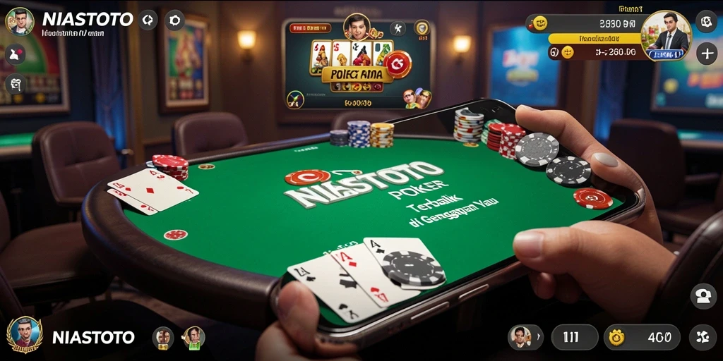 Tampilan gameplay seru NIASTOTO saat bermain Poker online.