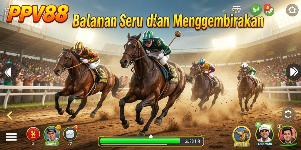 Tampilan gameplay seru dari balapan di PPV88