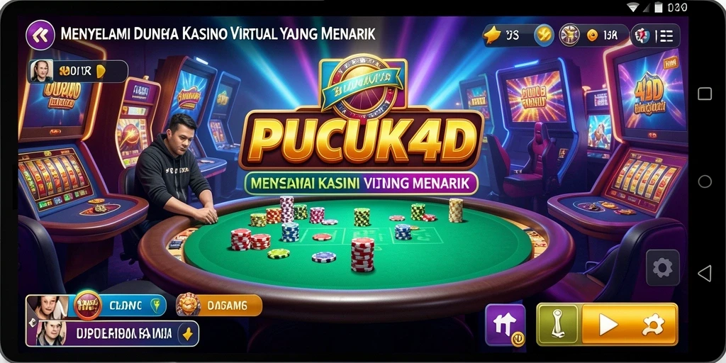 Screenshot gameplay PUCUK4D menampilkan suasana kasino yang menegangkan dan seru.