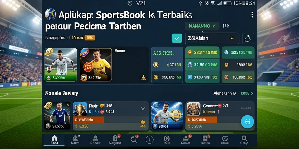 Tampilan antarmuka V21 yang memukau dalam taruhan olahraga.