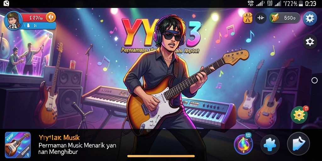 Tampilan gameplay YY123 yang penuh warna dan interaktif.