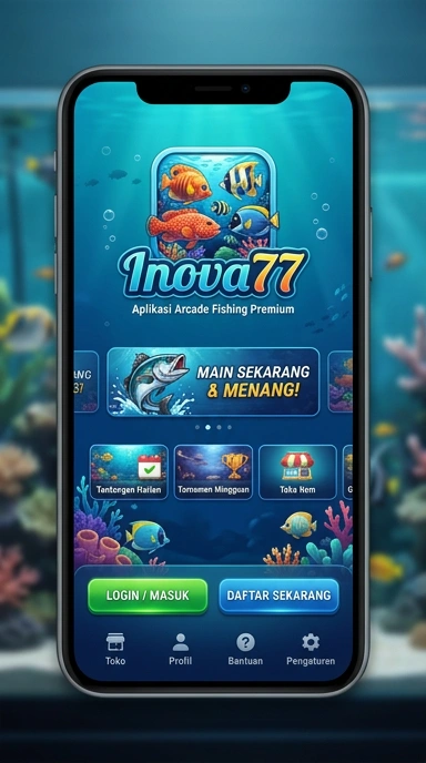 Tampilan utama aplikasi inova77 yang intuitif.